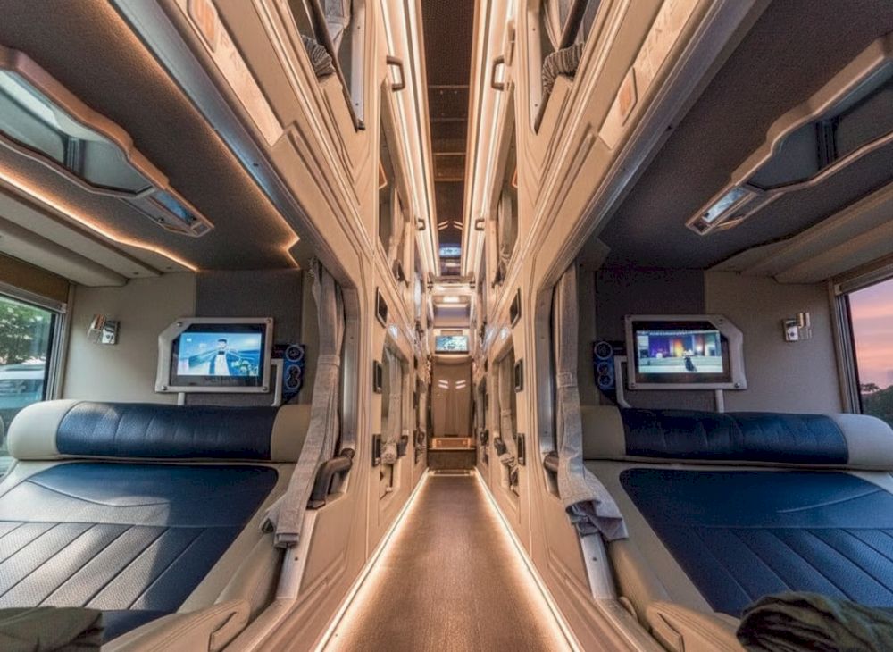 Sleeper and limousine buses are popular, budget-friendly options